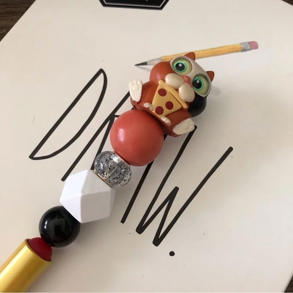 Disney Doorables: Soul: Mr. Mittens handmade beaded pen